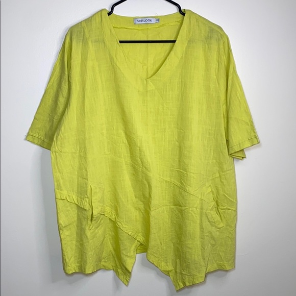 MISSLOOK Women's Lemon V-Neck Tunic - Picture 1 of 7